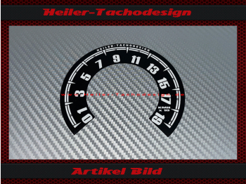 Tacho Aufkleber für Harley Davidson Road King FLHR 2007 bis 2015 Ø100 Mph zu Kmh