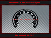 Tacho Aufkleber für Harley Davidson Road King FLHR 2007 bis 2015 Ø100 Mph zu Kmh