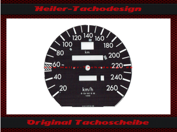 Tachoscheibe für Mercedes W124 E Klasse 260 Kmh Seriennr. 124 542 18 68