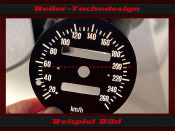 Speedometer Disc for Lotus Esprit Turbo Model 1988 160 Mph to 260 Kmh