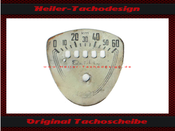 Tachoscheibe für VDO NSU Quickly 0 bis 60 Kmh