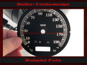 Speedometer Disc for Harley Davidson Softail Custom 2007 Ø100 Mph to Kmh
