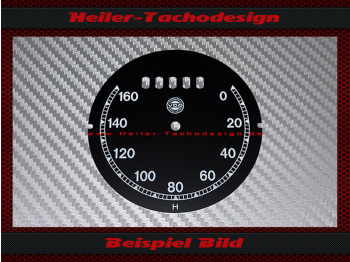 Tachoscheibe für DKW 600 0 bis 160 Kmh Ø78 mm