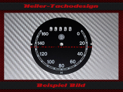 Speedometer Disc for DKW 600 0 to 160 Kmh Ø78 mm