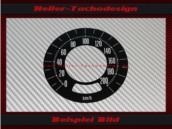 Speedometer Sticker for Pontiac GTO Rally 1965 120 Mph to 200 Kmh