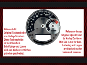 Tachoscheibe für Harley Davidson Fat Boy FLSTFB 2014 Ø100 Mph zu Kmh