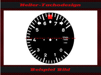 Drehzahlmesser Zifferblatt für Porsche 911 8000 U/min Ruf Skalierung - 2