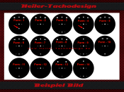 Tachometer Disc for Porsche 911 8000 Umin Ruf Scaling - 2
