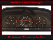 Tachoscheiben für Mercedes W126 350SD S Klasse 140 Mph zu 220 Kmh
