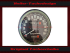Tacho Aufkleber für Harley Davidson Sportster 1976 Ø80 Mph zu Kmh