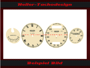 Tachoscheiben für Citroen AC4 1927 bis 1931 Jaeger 10 bis 120 Kmh