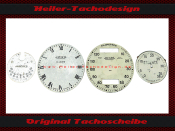 Tachoscheiben für Citroen AC4 1927 bis 1931 Jaeger 10 bis 120 Kmh
