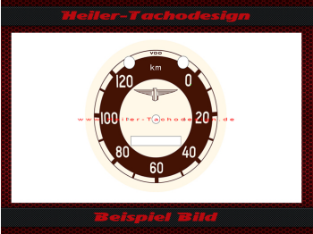 Speedometer Disc for Adler MB200 120 Kmh Ø76 mm
