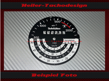 Tachoscheibe für Traktormeter Schlüter Super 2000 TVL 1978 50 Kmh