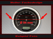 Blacker Front Ring Speedometer Ring for Harley Davidson Speedometer Ø 94 mm