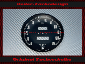 Speedometer Sticker for Jaeger UK Ø 104 mm 110 Mph...