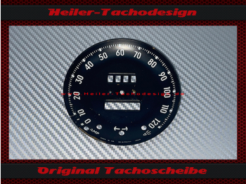 Speedometer Sticker for Jaeger UK Ø 104 mm 120 Mph to 200 Kmh - 2