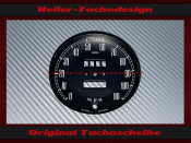 Speedometer Sticker for Jaeger UK Ø 104 mm 110 Mph...