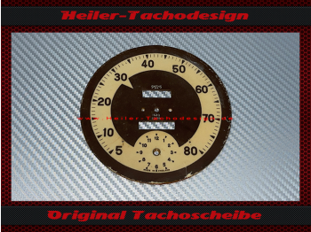 Speedometer Disc for Smiths UK 80 Mph to 130 Kmh with Clock