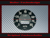 Speedometer Disc for Smiths UK 80 Mph to 130 Kmh 51 113...