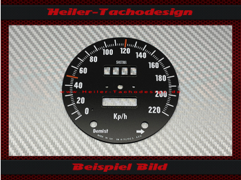 Tachoscheibe für Jaguar XJ6 XJ12 Smiths 140 Mph zu 220 Kmh SN 6171/02S
