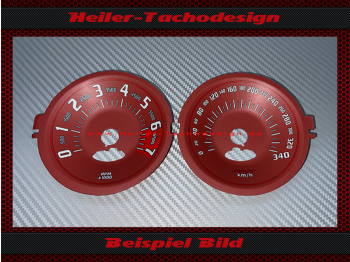 Tachoscheiben für Dodge Challenger SRT Hellcat Widebody 2019 340 Kmh