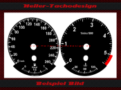 Tachoscheiben für BMW E90 E91 E92 E93 260 Kmh 5500...