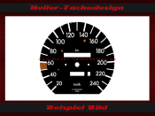 Tachoscheibe für Mercedes W126 S Klasse 240 Kmh...