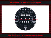 Tachoscheibe für Porsche 911 G Modell 1974 bis 1984 Mph zu Kmh Mod verlängert auf 300 kmh