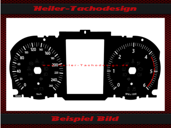 Speedometer dial for Land Rover Evoque Range Rover 2017 155 Mph to 250 Kmh 6000 RPM