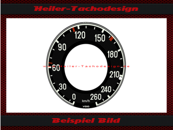 Tacho Aufkleber für Mercedes W198 300SL 160 Mph zu 260 Kmh