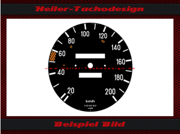Tachoscheibe für Mercedes W123 E Klasse 125 Mph zu 200 Kmh Seriennummer 123 542 18 57