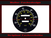 Speedometer Disc for Mercedes W123 E Klasse 125 Mph to 200 Kmh serial number 123 542 18 57