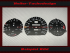 Speedometer Discs for Mercedes W201 190E 260 Kmh 8000 RPM Economy Red area from 7200 RPM
