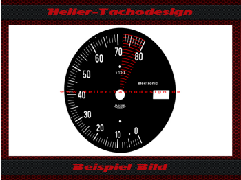 Tachometer Dial for Alfa Romeo Spider Coda Tronca 1969 to 1983 from 7.2 RPM