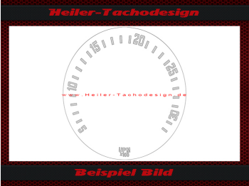Speedometer glass for tractor meter Porsche Diesel Export 3200 rpm