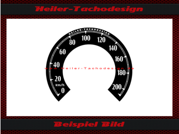 Tacho Aufkleber für Harley Davidson Sportster XL1200 CA 2014 Ø80 130 Mph zu 210 Kmh