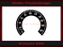 Tacho Aufkleber für Harley Davidson Sportster XL1200 CA 2014 Ø80 130 Mph zu 210 Kmh