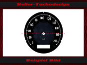 Speedometer Disc for Harley Davidson Dyna Super Glide FXDI 2004 to 2010 Ø80 130 Mph to 210 Kmh