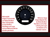 Speedometer Sticker for Harley Davidson Softail Heritage Ø80 130 Mph to 210 Kmh