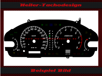Tachoscheibe für Mitsubishi Galant HC VR 4 1997 300 Kmh Automatic