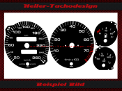 Speedometer Disc for Audi 200 C3 Typ 44 1988 260 Kmh