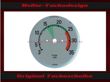 Drehzahlmesser Zifferblatt für VDO Mercedes O 302 Rundhauber Schwerer Kurzhauber 3 bis 35 UPM 1958 bis 1982