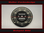 Speedometer Sticker for Mercedes W111 large tail fin W112 tail fin W113 SL Pagoda 140 Mph to 220 Kmh