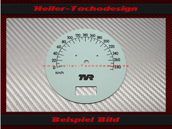 Speedometer Disc for TVR Chimaera Modell 1994 180 Mph to 280 Kmh