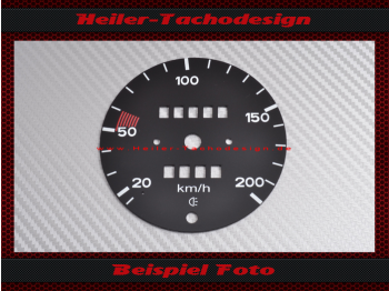 Tachoscheibe für Porsche 914 200 Kmh Loch unten 120 Mph zu 200 Kmh - 2