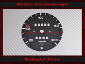 Tachoscheibe für Porsche 914 200 Kmh Loch unten 120...