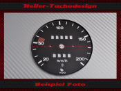 Speedometer Disc for Porsche 914 200 Kmh Loch below 120...