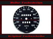 Tachoscheibe für Porsche 914 200 Kmh Loch unten 120 Mph zu 200 Kmh - 2