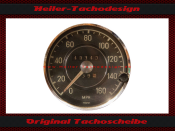 Tacho Aufkleber auf Tachoglas für Mercedes W111 große Heckflosse W112 Heckflosse W113 SL Pagode 160 Mph zu 260 Kmh